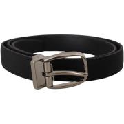 Riem D&amp;G Grosgrain lederen zilveren riem met logogesp