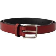 Riem D&amp;G Dames Leren Riem Rood