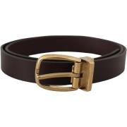 Riem D&amp;G Bruine Leren Riem met Gouden Gesp