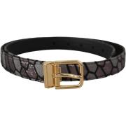 Riem D&amp;G leren riem met geometrisch patroon voor dames