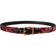 Riem D&amp;G leren riem met bloemenprint voor dames