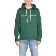 Sweater Tommy Hilfiger Men's Essential Logo Hoodie Sweatshirt Groen