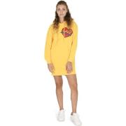 T-shirt Love Moschino Gele Hart Hoodie Jurk voor dames