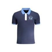 T-shirt La Martina Geborduurd slim fit poloshirt met contrasterende de...