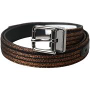 Riem D&amp;G Jacquard strepen metalen gesp riem