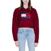 Fleece Jack Tommy Hilfiger Gebreide trui met V-hals en lange mouwen