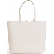 Tas Tommy Hilfiger Tommy Jeans Shopper Tote Bag voor dames creme leer