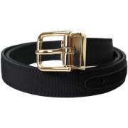 Riem D&amp;G Suede en Grosgrain Riem - Zwart