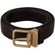 Riem D&amp;G bruine leren riem voor dames