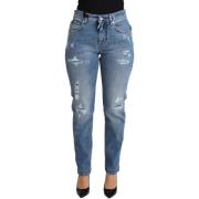 Broek D&amp;G Gescheurde skinny denim jeans van katoenmix