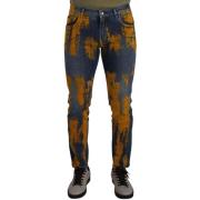 Broek D&amp;G Slim Fit Paint Splatter Jeans voor heren