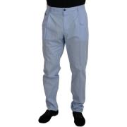 Broek D&amp;G Mens Classic Fit Lichtblauwe Katoenen Broek