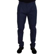 Broek D&amp;G Classic Fit geplooide broek in marineblauw