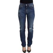 Broek D&amp;G Distressed Patchwork Skinny Jeans