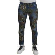 Broek D&amp;G Skinny Fit Jeans voor heren met kuifprint