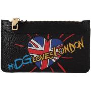 Portemonnee D&amp;G DG Loves London Pasjeshouder Zwart Leer