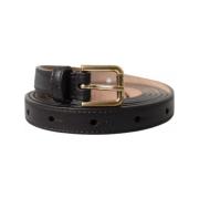 Riem D&amp;G zwarte leren riem