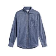 Overhemd Lange Mouw Portuguese Flannel Teca Shirt - Indigo