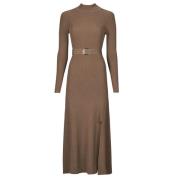 Lange Jurk Karl Lagerfeld LSLV BUCKLE BELT KNIT DRESS