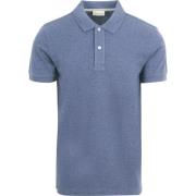 T-shirt Profuomo Piqué Poloshirt Denim Blauw