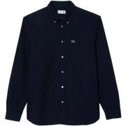 Overhemd Lange Mouw Lacoste Regular Fit Oxford Shirt Navy Blue