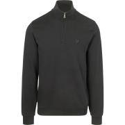 Sweater Lyle And Scott Lyle Scott Half Zip Pullover Tonal Zwart