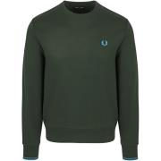 Sweater Fred Perry Sweater Logo Night Green