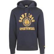 Sweater Gant Hoodie Graphic Logo Navy