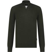 Sweater State Of Art Half Zip Trui Woods Donkergroen