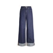 Straight Jeans Jjxx Noos Tokyo Wide Trousers - Dark Blue Denim