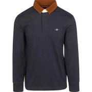 Sweater Gant Heavy Rugger Shield Corduroy Polo Navy