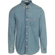 Overhemd Lange Mouw Gant Denim Overhemd Lichtblauw