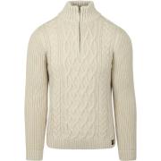 Sweater Superdry Half Zip Trui Jacob Cable Ecru