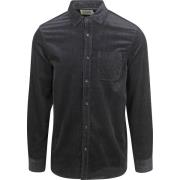 Overhemd Lange Mouw Scotch &amp; Soda Solid Corduroy Overhemd Zwart