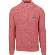 Sweater New Zealand Auckland NZA Half Zip Trui Drake Rood