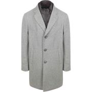 Trainingsjack Suitable Coat Wol Twill Grijs