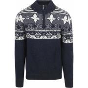 Sweater Suitable Odde Half Zip Trui Wolblend Navy