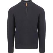 Sweater William Lockie Half Zip Pullover Lamswol Navy