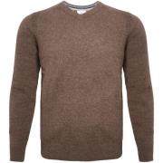 Sweater R2 Amsterdam R2 Trui V-Hals Merinowol Taupe