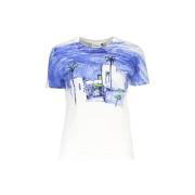 Overhemd Desigual Biologisch katoenen T-shirt met ronde hals en print