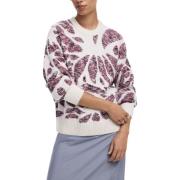 Fleece Jack Desigual Gebreide trui met bloemen