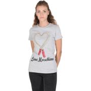 T-shirt Love Moschino Springtouw Hart T-Shirt voor Vrouwen