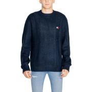 Skinny Jeans Tommy Hilfiger Heren Cable Crew Neck Sweater Marineblauw