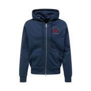 Sweater La Martina Polo Argentino hoodie met rits voor heren blauw