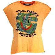 Overhemd Desigual This Planet Is Awesome T-Shirt voor Dames - Oranje