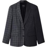 Blazer Desigual Geruite pied-de-poule blazer voor dames