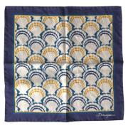 Schoenaccessoires D&amp;G Zijden Zakdoek Shell Design Blauw