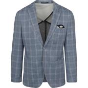 Blazer Blue Industry Colbert Ruit Mid Blauw