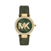 Horloge MICHAEL Michael Kors Parker MK6666 Groen lederen horloge