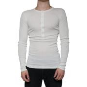 Sweater D&amp;G Henley Hals Lange Mouw Rib Gebreid